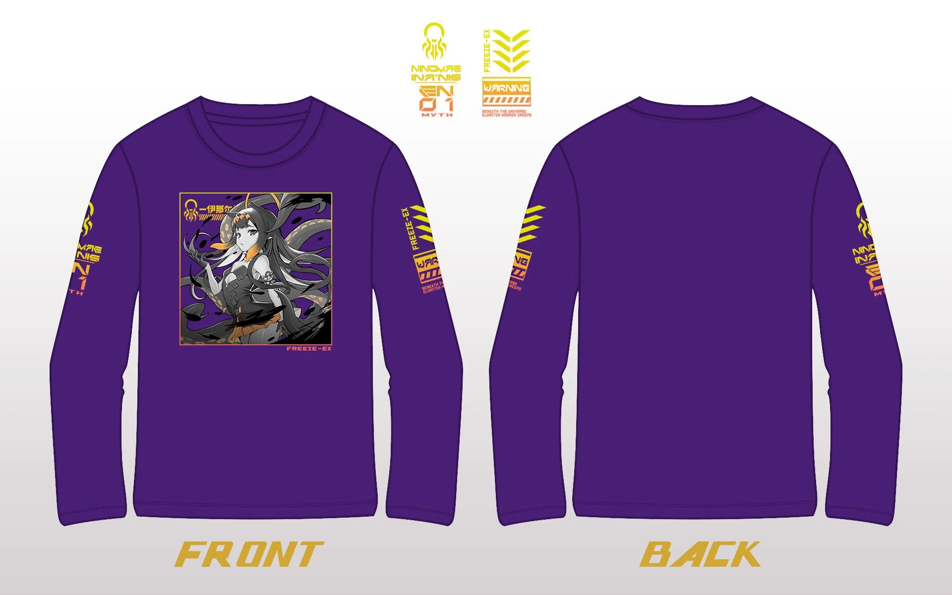 Hololive Ninomae Ina'nis Long Sleeve T-shirt — Freeze-Ex's Store